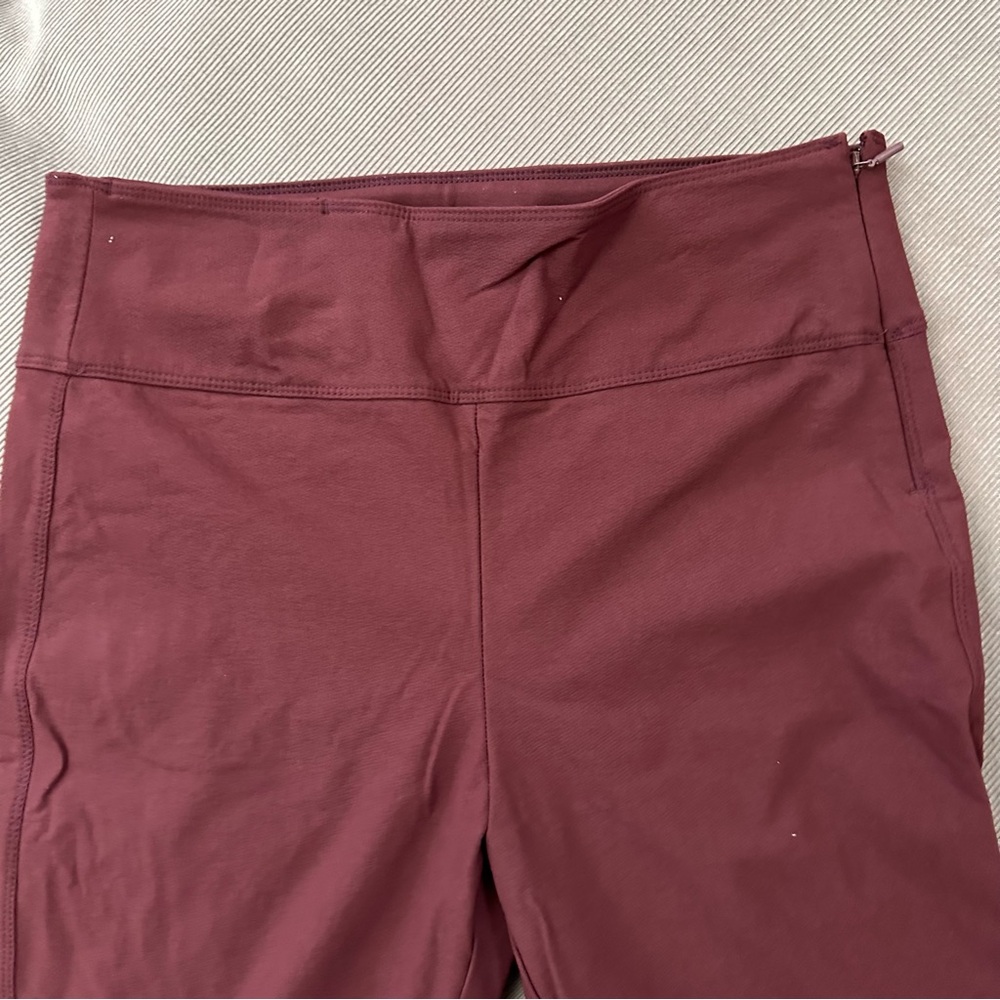 Athleta Wander Slim Ankle Pant Burgundy Women's Sz 6T Pockets Side Zip Taper - Picture 4 of 11